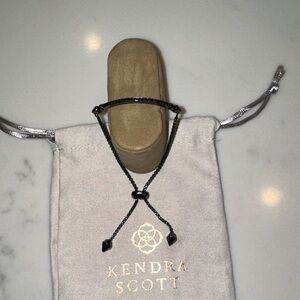 Kendra Scott Onyx Adjustable Bracelet with Quarter Dark Jeweled Cuff